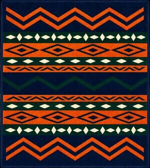 Vintage 90s BIEDERLACK Montana West Twin Blanket 60x80 Southwestern Cabin Lodge